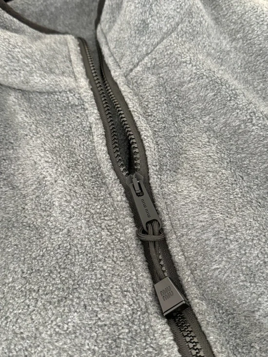 Miu Miu Charcoal Gray Full-Zip Fleece Jacket - Picture 5 of 7